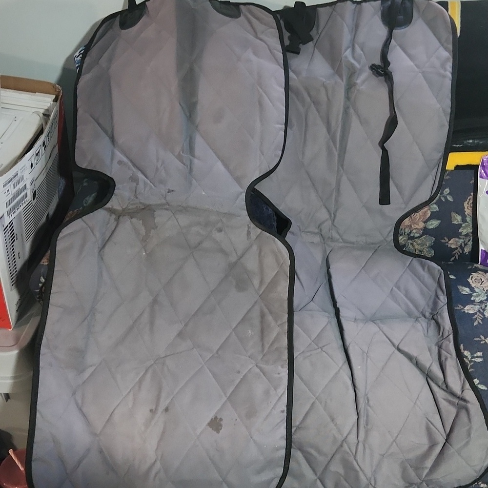 Gray Quilted Car Seat Cover Set Of 2
